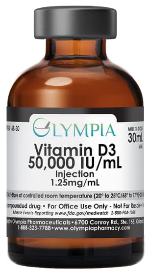 Vitamin D3 product vial